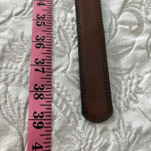 NO Holes Heavy Duty Automatic Buckle Belt Cognac Brown SzS Country Ranch Durable - Picture 10 of 10